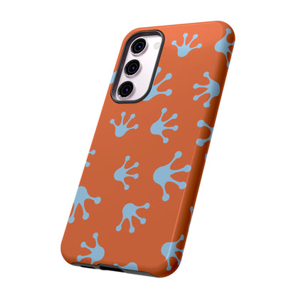Frog Print Phone Case - Tough Cases, Orange Frog Design, Unique Gift, Fun Accessories, Vibrant Phone Cases, Cool Cases
