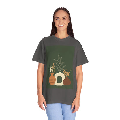 Earthy Bohemian T-Shirt with Botanical Design, Casual Tee for Nature Lovers, Gift for Plant Enthusiasts, Eco-Friendly Fashion, Everyday Wear