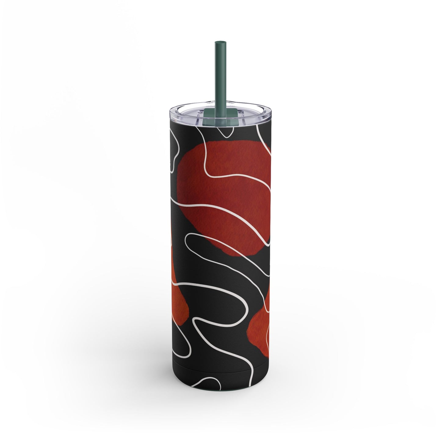 Stylish Matte Tumbler with Abstract Design, Perfect for Gifts, Travel, Coffee Lovers, Home Decor, and Reusable Drinkware