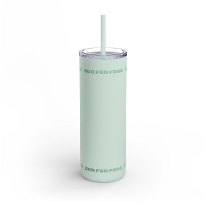 Zen Frog Skinny Tumbler, 20oz - Unique Drinkware for Nature Lovers, Eco-friendly Gift, Travel Cup, Summer Hydration, Stylish Reusable Cup