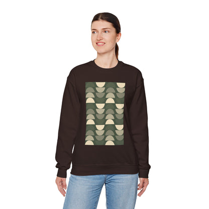 Stylish Geometric Crewneck Sweatshirt for Relaxed Vibes, Cozy Layer, Unisex Fashion Piece, Perfect Gift for Art Lovers, Casual Wear