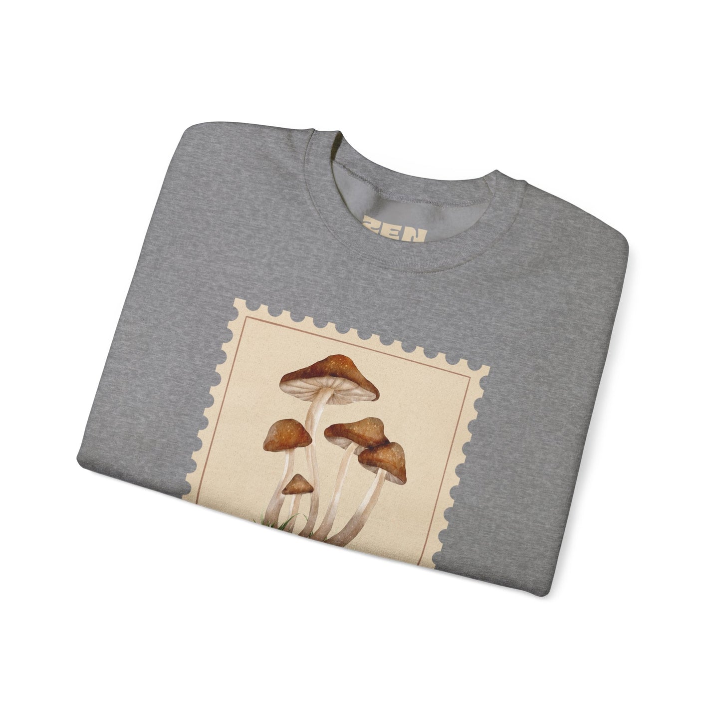 Mushroom Vibes Unisex Crewneck Sweatshirt - Cozy Fashion, Nature Lover Gift, Fall Outfit, Eco-Friendly Style, Perfect for Autumn, Artsy Sweatshirts, Premium, Nature-inspired Crewnecks