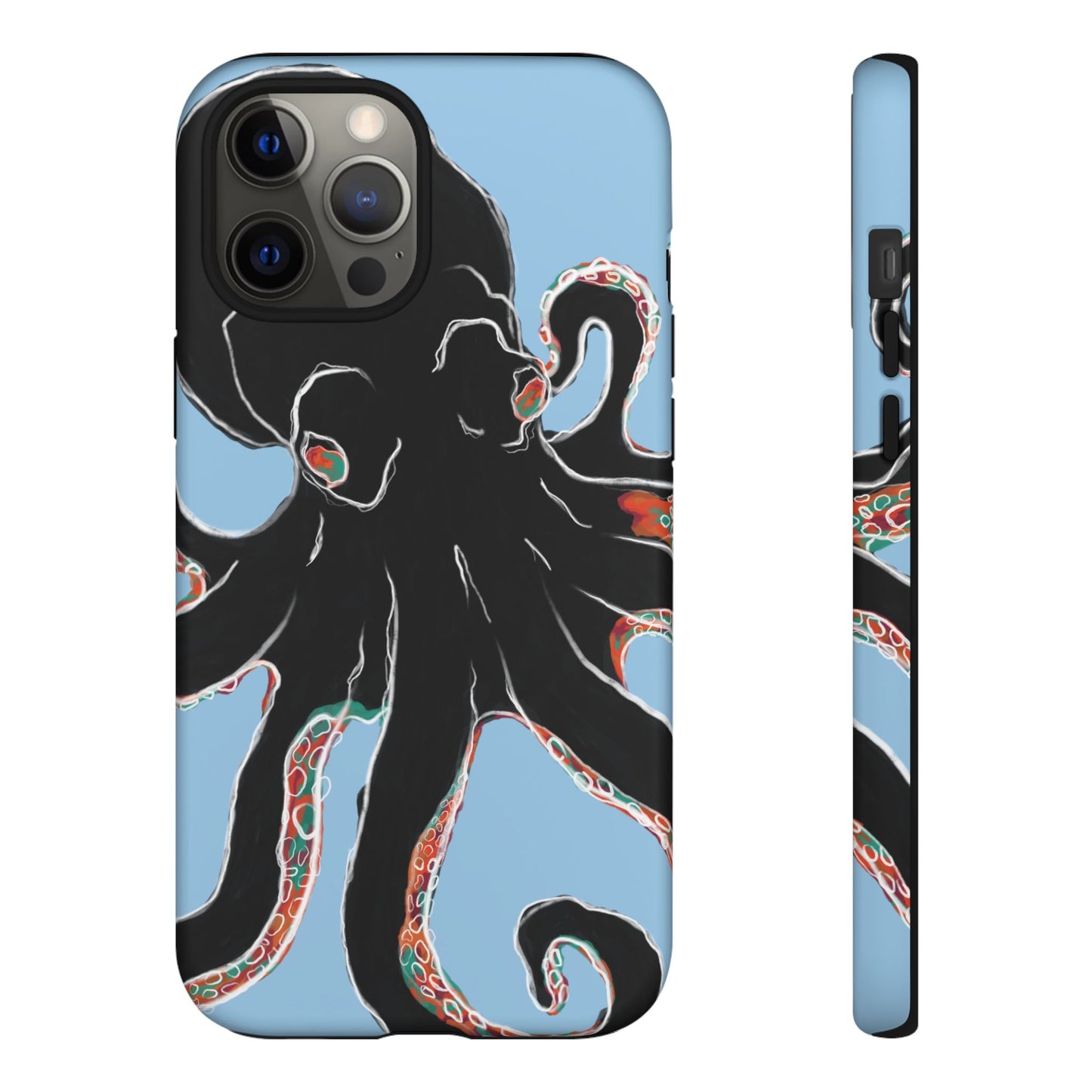 Octopus Tough Phone Case, Sea Creature Design, Ocean Lover Gift, Unique Phone Cover, Underwater Artwork