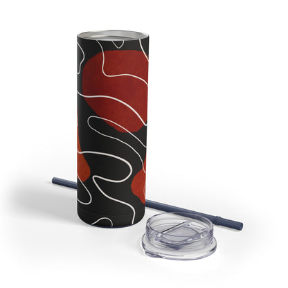 Stylish Matte Tumbler with Abstract Design, Perfect for Gifts, Travel, Coffee Lovers, Home Decor, and Reusable Drinkware
