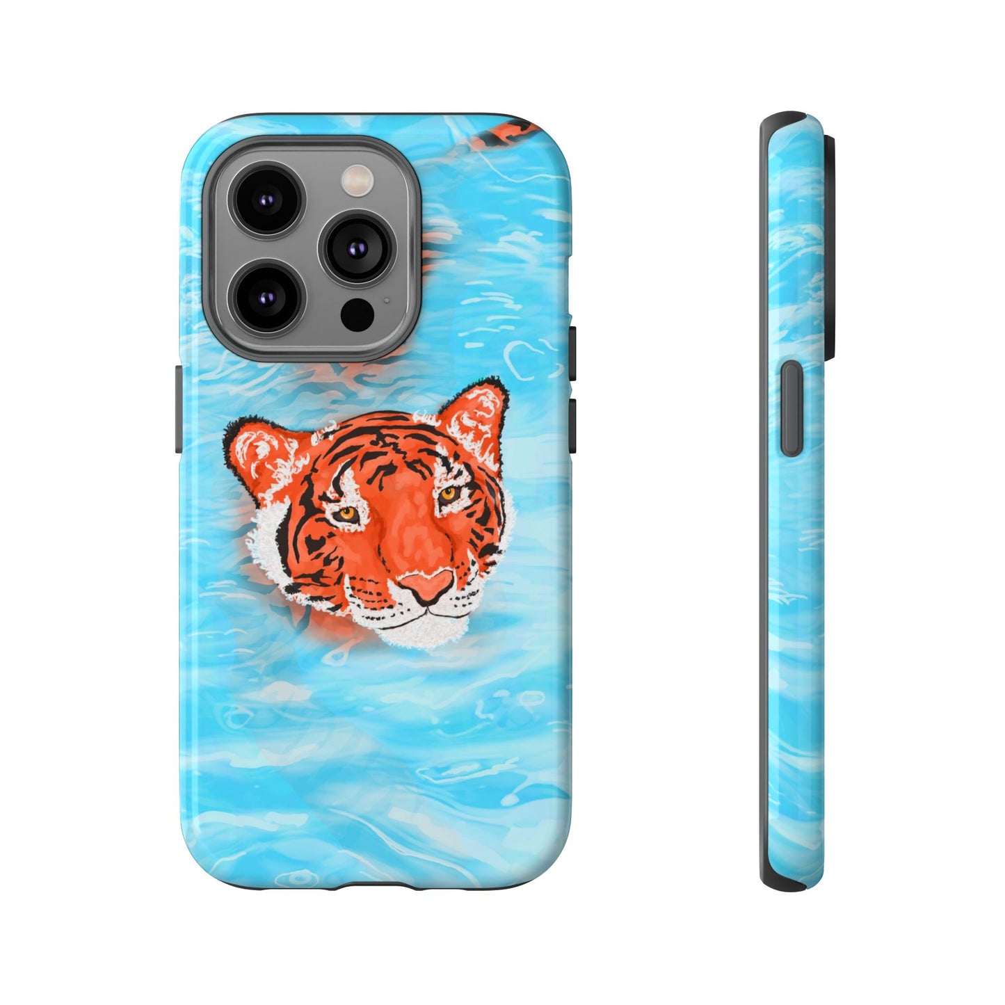 Vibrant Tiger Phone Case, Wildlife Lover Gift, Phone Accessories, Animal Print Case, Summer Vibe, Cool Phone Cover