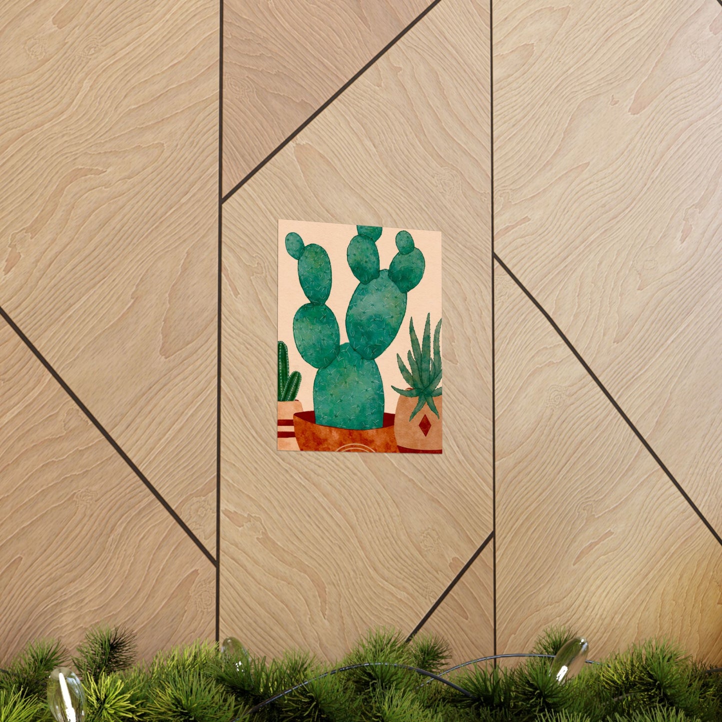 Cactus Art Print, Matte Vertical Posters, Botanical Decor, Green Home Art, Nature Wall Art, Gifts for Plant Lovers