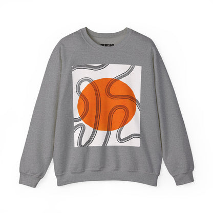 Retro Abstract Art Crewneck Sweatshirt, Cozy Graphic Pullover, Unisex Casualwear, Perfect Gift for Art Lovers, Fall Fashion Essential, Gift for Him, Gift for Her