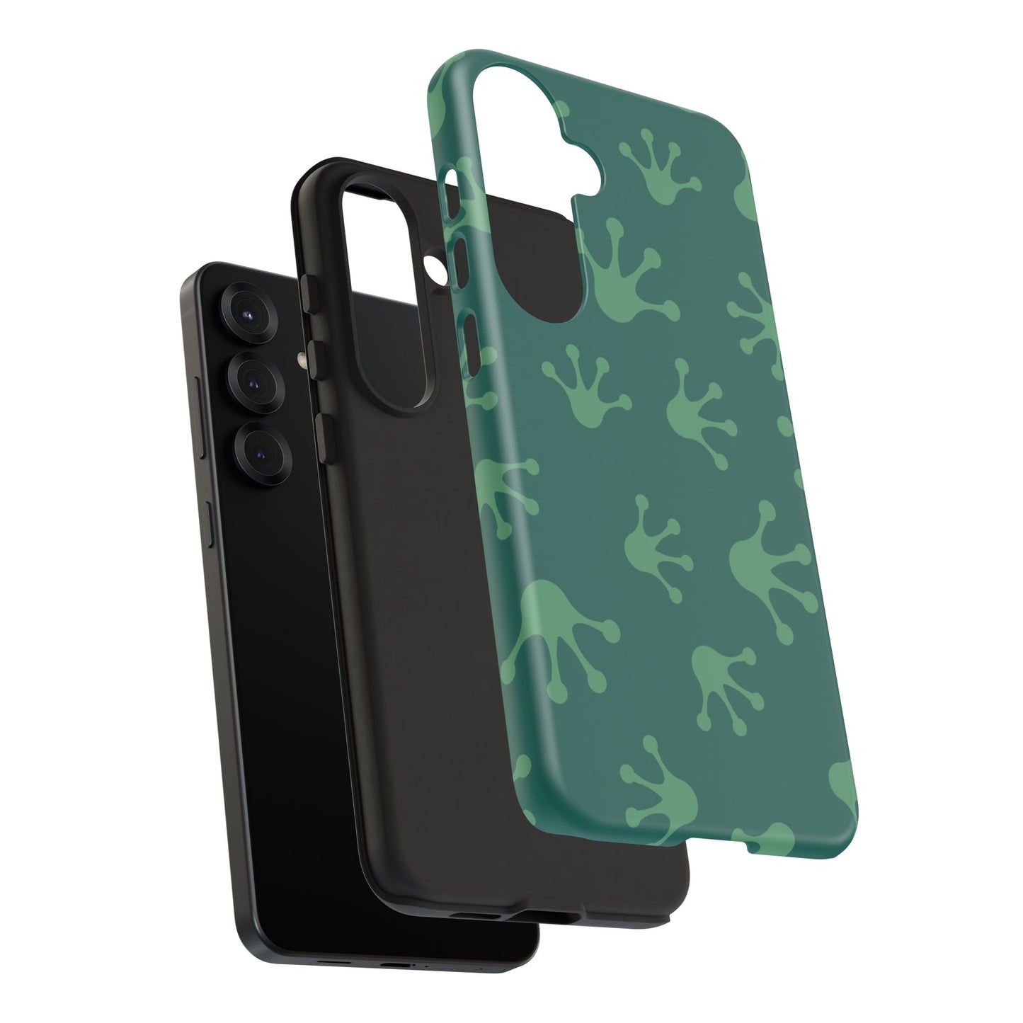 Frog Print Phone Case, Nature Lover Gift, Eco-Friendly Cover, Fun Green Design, Unique Frog Accessories