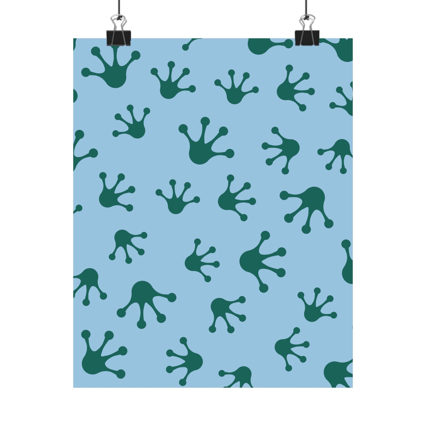 Frog Pattern Matte Vertical Posters, Wall Art, Kids Room Decor, Nursery Decor, Eco-Friendly Art, Unique Gift Idea