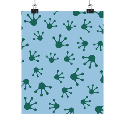 Frog Pattern Matte Vertical Posters, Wall Art, Kids Room Decor, Nursery Decor, Eco-Friendly Art, Unique Gift Idea