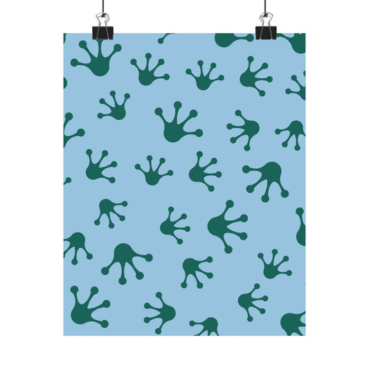 Frog Pattern Matte Vertical Posters, Wall Art, Kids Room Decor, Nursery Decor, Eco-Friendly Art, Unique Gift Idea