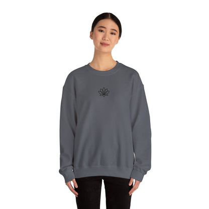 Lotus Blossom Unisex Sweatshirt - Cozy Floral Crewneck, Casual Wear, Gift for Her, Yoga Apparel, Relaxed Style, Perfect for Fall, Autumn Crewneck, Gift for Her, Gift for Him