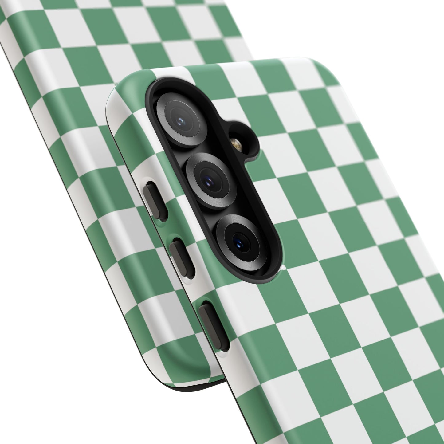 Stylish Phone Case - Green Checker Print, Trendy Phone Cover, Unique Gift, Modern Accessories, Eco-Friendly Case