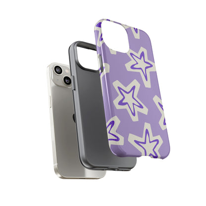 Starry Pattern Phone Case, Cute Star Design, Tough Phone Cover, Gifts for Her, Stylish Phone Accessory