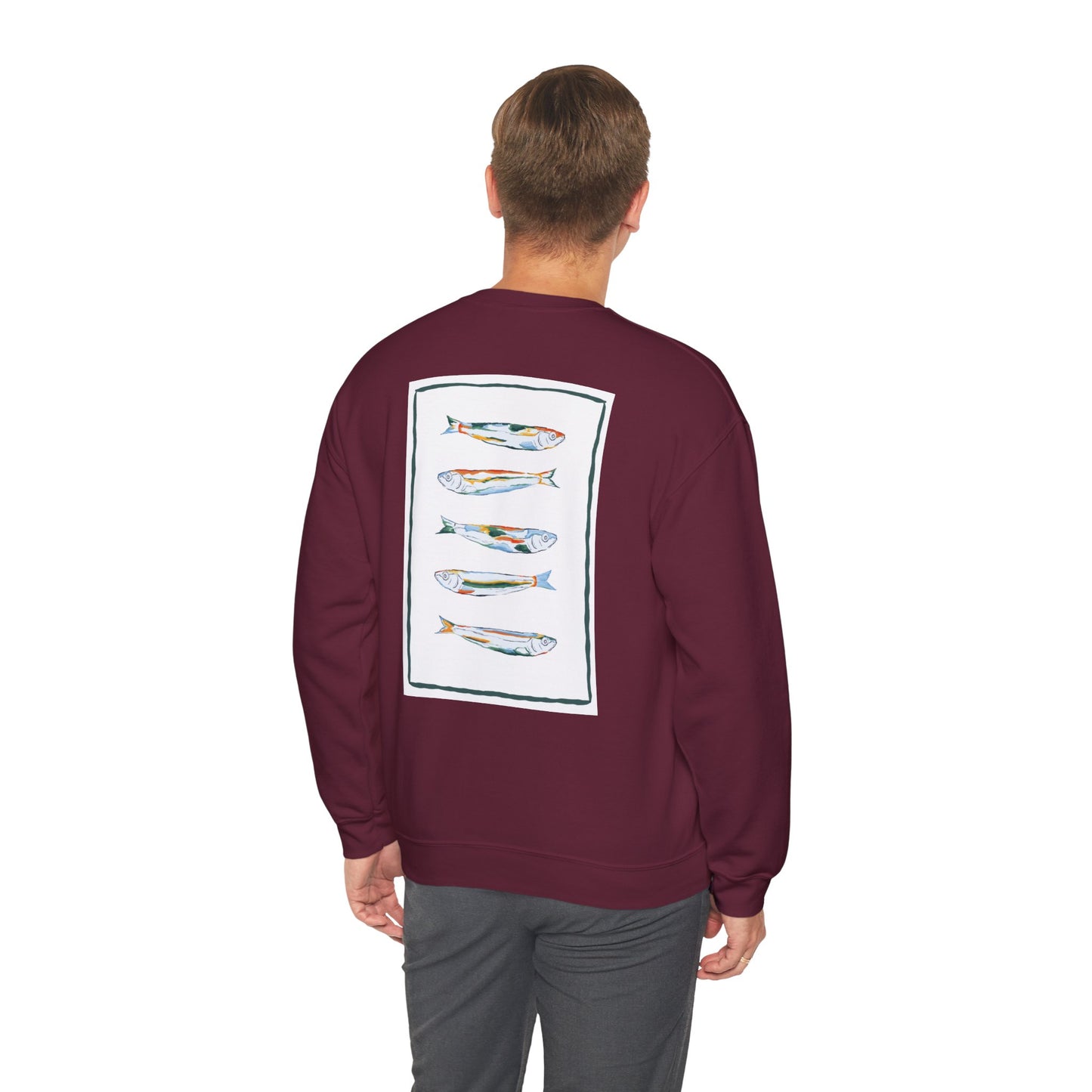 Funky Fish Crewneck Sweatshirt - Zen Frog Cozy & Calm Vibes for All, Perfect Gift for Nature Lovers, Relaxation, and Casual Wear