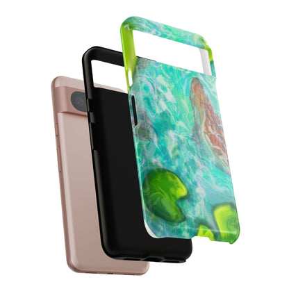 Watercolor Phone Case, Nature Lover Gift, Tough Phone Cover, Phone Accessory, Unique Design for Spring/Summer, Lily Pad, Fish Pond