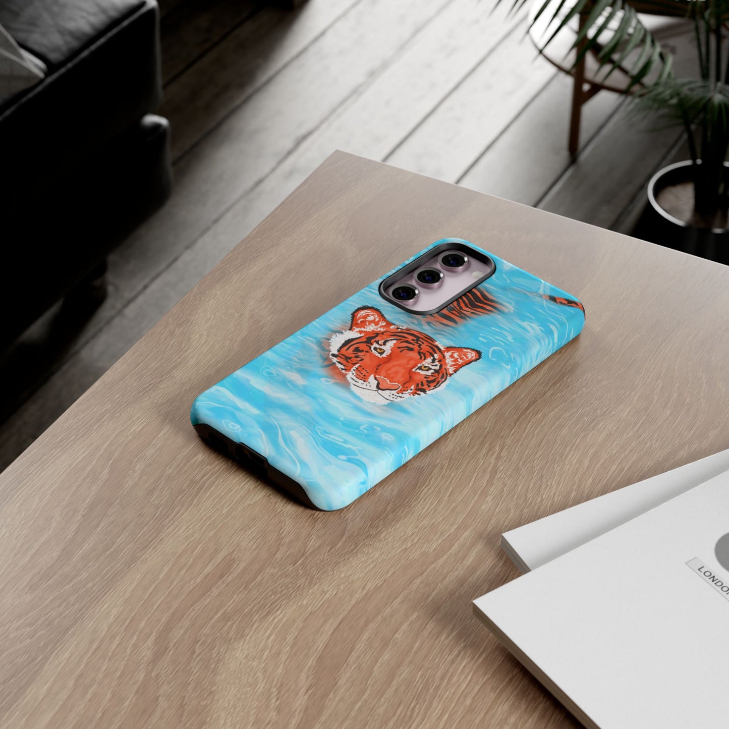Vibrant Tiger Phone Case, Wildlife Lover Gift, Phone Accessories, Animal Print Case, Summer Vibe, Cool Phone Cover