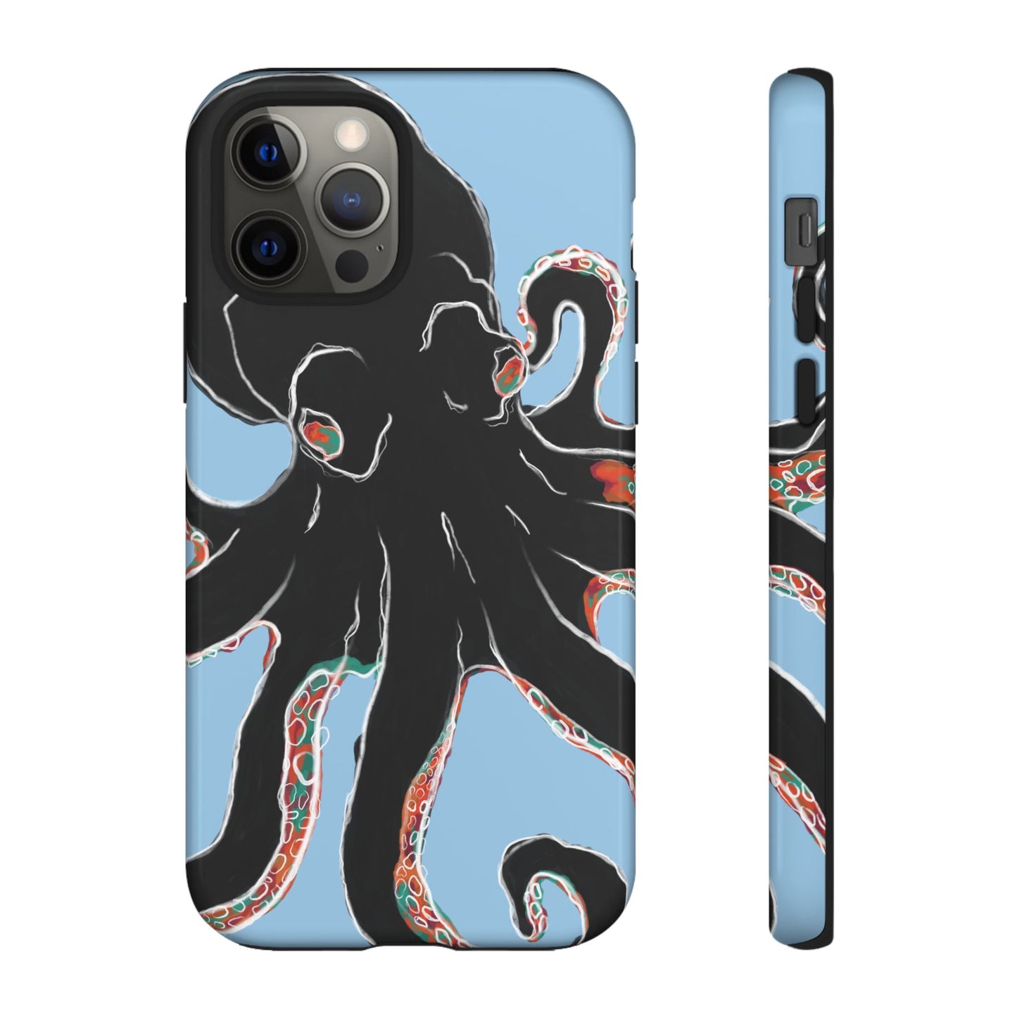 Octopus Tough Phone Case, Sea Creature Design, Ocean Lover Gift, Unique Phone Cover, Underwater Artwork