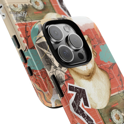 Artistic iPhone Case, Tough Cases with Vintage Design, Unique Phone Cover, Gift for Art Lovers, Protective Case for All Occasions, Vintage Collage Art