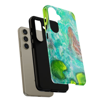 Watercolor Phone Case, Nature Lover Gift, Tough Phone Cover, Phone Accessory, Unique Design for Spring/Summer, Lily Pad, Fish Pond