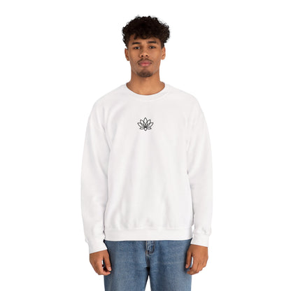 Lotus & Sun Graphic Sweatshirt, Relaxed Fit Crewneck, Perfect Gift for Spring, Cozy Fashion, Unisex Apparel, Gift for Him, Gift for Her, Fall Vibes, Autumn Crewneck