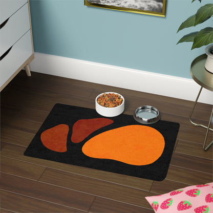 Stylish Pet Food Mat for Dogs & Cats, Modern Pet Feeding Station, Fun Home Decor, Rubber Non-Slip Mat, Perfect Gift for Pet Lovers