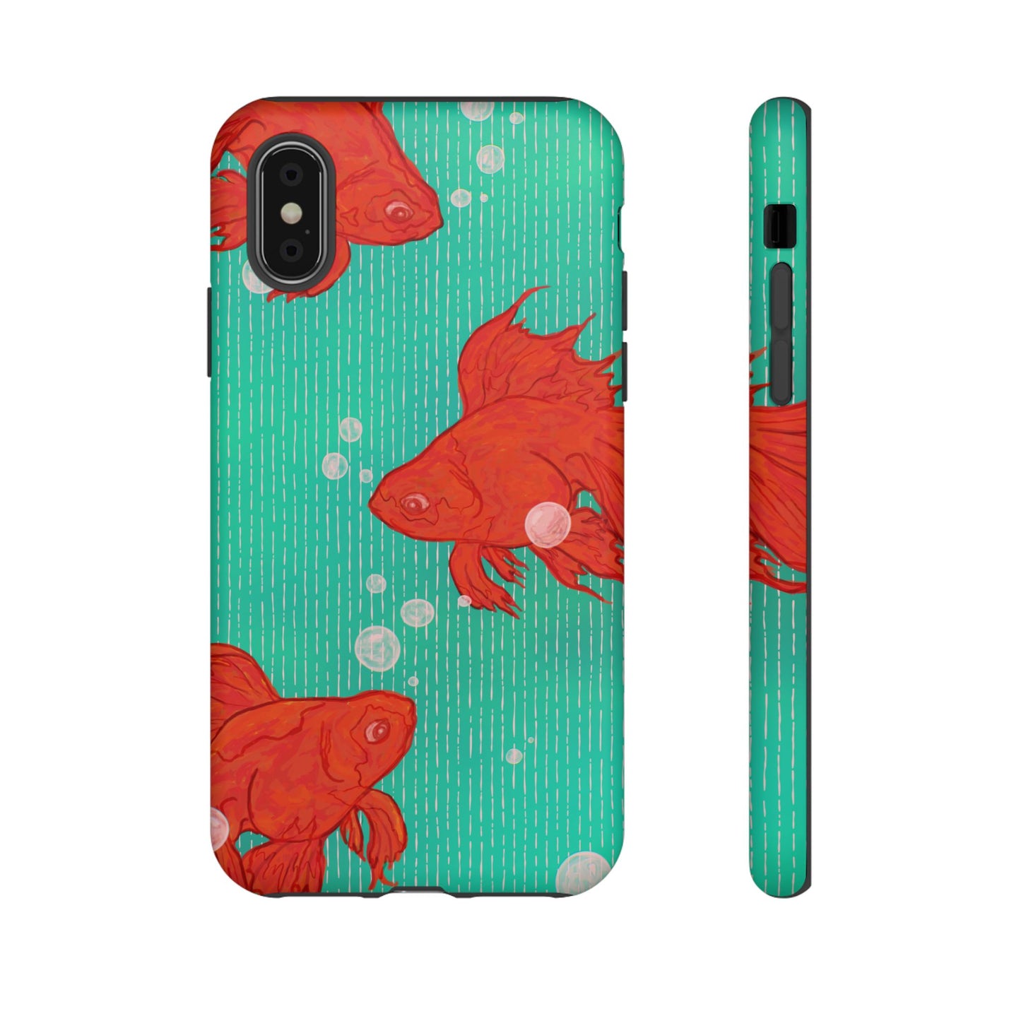 Vibrant Goldfish Phone Case, Colorful iPhone Cover, Ocean Vibe Accessory, Unique Gift for Fish Lovers, Cute Phone Cases
