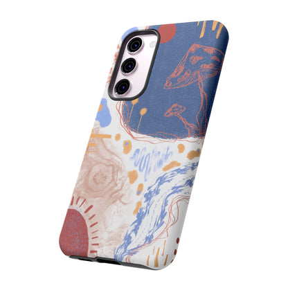 Artistic Phone Case with Abstract Design, Tough Phone Case, Unique Gift, Trendy Accessories, Modern Art Case, Stylish Tech Gear