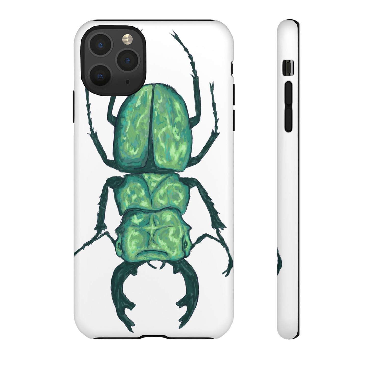 Green Beetle Phone Case - Tough Cases, Insect Lover Gift, Nature Lover Accessory, Unique Phone Cover, Eco-Friendly Design