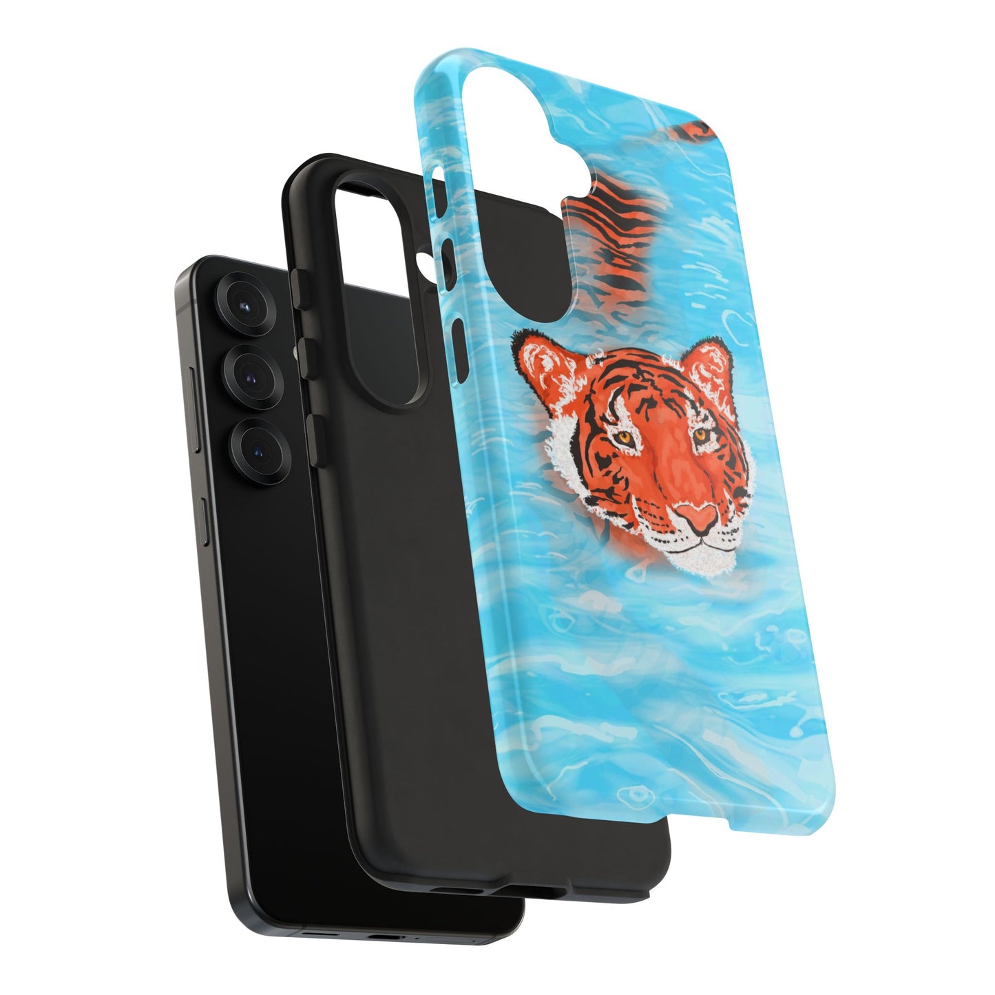 Vibrant Tiger Phone Case, Wildlife Lover Gift, Phone Accessories, Animal Print Case, Summer Vibe, Cool Phone Cover