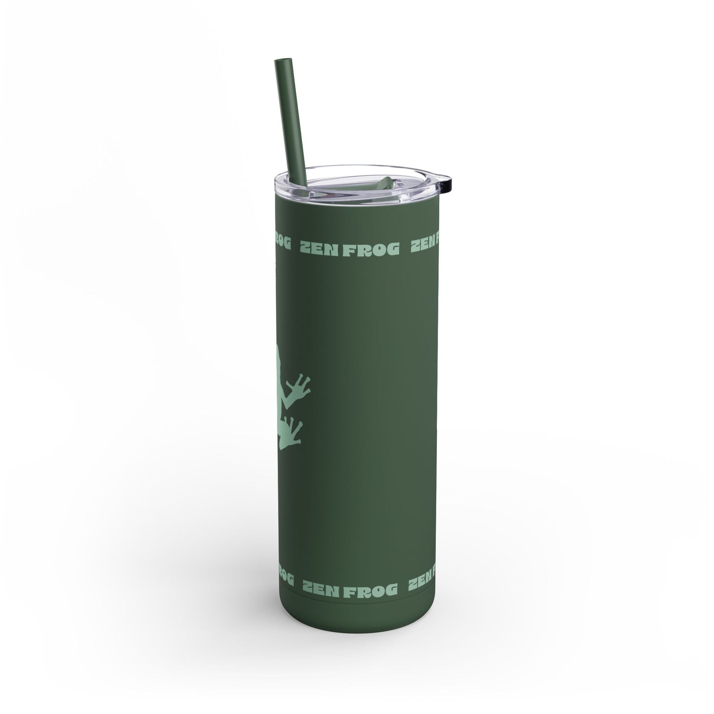 Zen Frog Skinny Tumbler, 20oz - Unique Drinkware for Nature Lovers, Eco-friendly Gift, Travel Cup, Summer Hydration, Stylish Reusable Cup