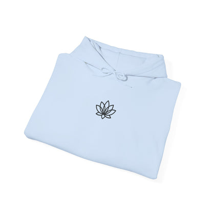 Lotus & Sunset Unisex Hoodie, Cozy Sweatshirt, Relaxed Fit Hoodie, Spiritual Gift, Casual Wear, Mindfulness Apparel, Gift for Him, Gift for Her, Autumn Fall