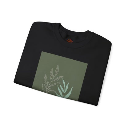 Botanical Minimalist Crewneck Sweatshirt, Cozy Unisex Pullover, Nature-Inspired Gift, Fall Fashion, Comfortable Layering Piece
