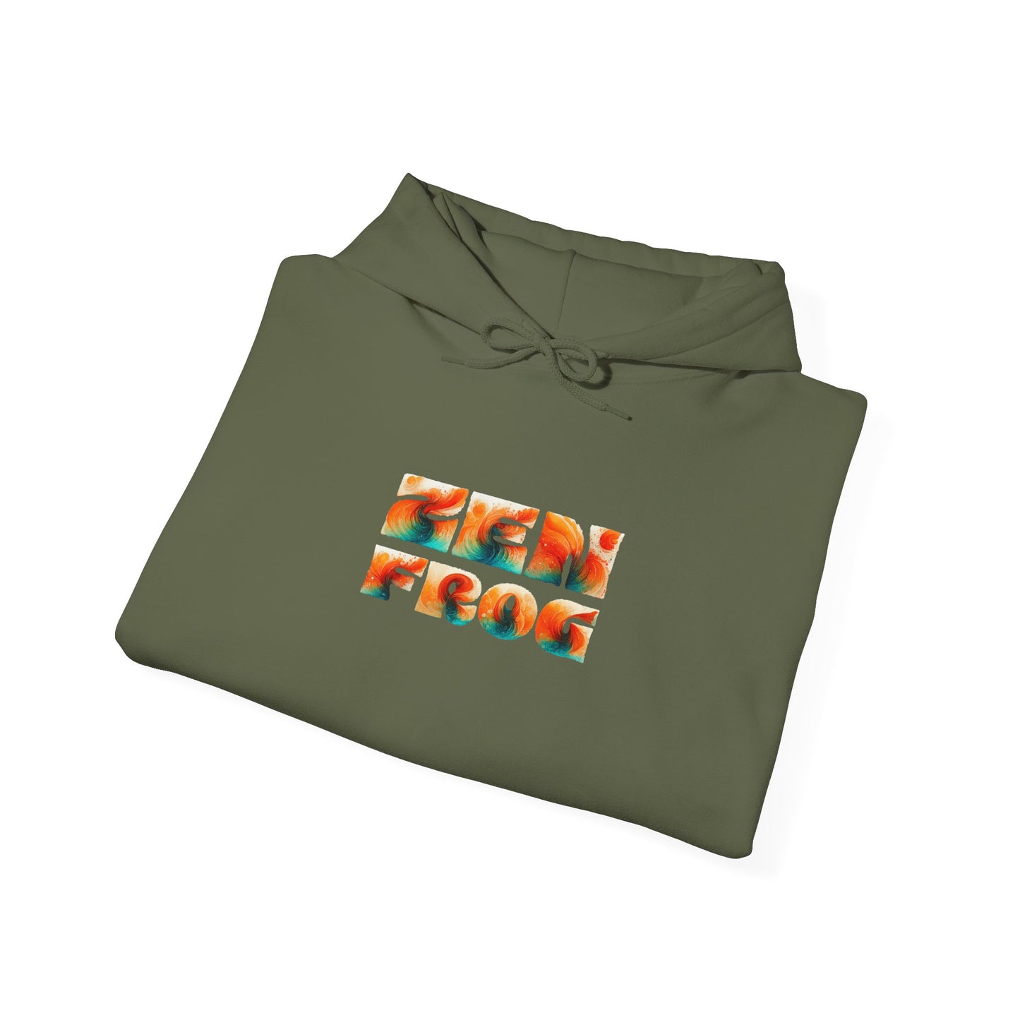Vibrant Unisex Hoodie with Zen Frog and Snake Design, Cool Gift for Nature Lovers, Casual Wear for All Occasions, Gift for Her, Cool Hoodies