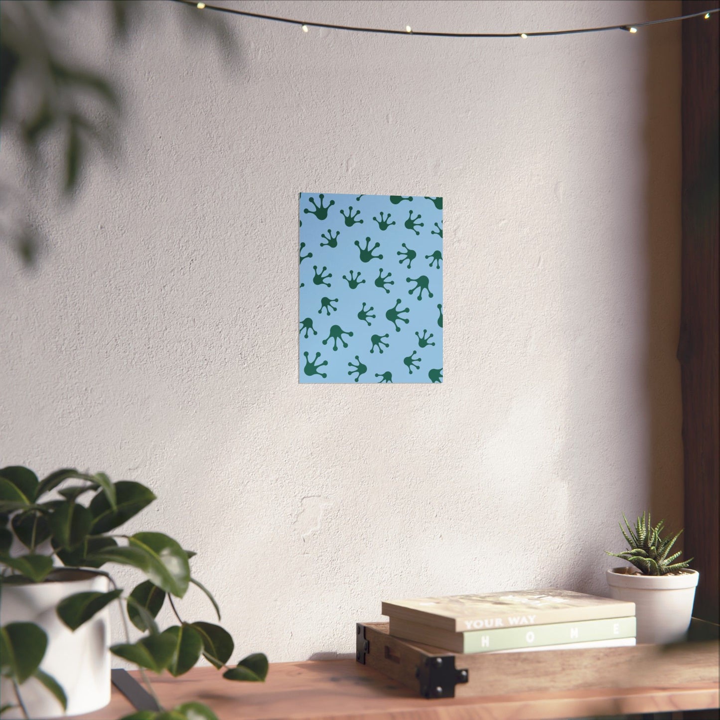 Frog Pattern Matte Vertical Posters, Wall Art, Kids Room Decor, Nursery Decor, Eco-Friendly Art, Unique Gift Idea