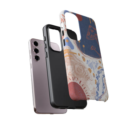 Artistic Phone Case with Abstract Design, Tough Phone Case, Unique Gift, Trendy Accessories, Modern Art Case, Stylish Tech Gear
