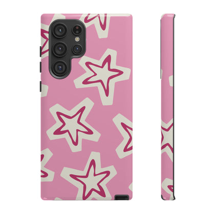Starry Pink Phone Case | Tough Cases for Trendy Protection, Cute Gift, Fun Design, Holiday Match, Everyday Use