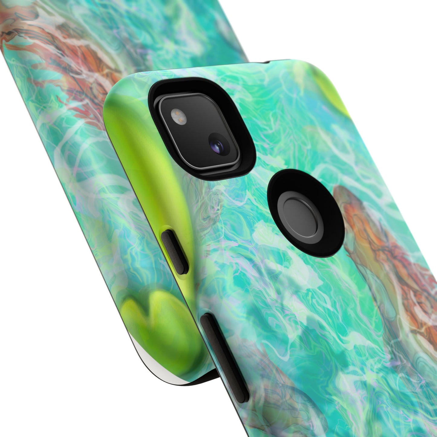 Watercolor Phone Case, Nature Lover Gift, Tough Phone Cover, Phone Accessory, Unique Design for Spring/Summer, Lily Pad, Fish Pond
