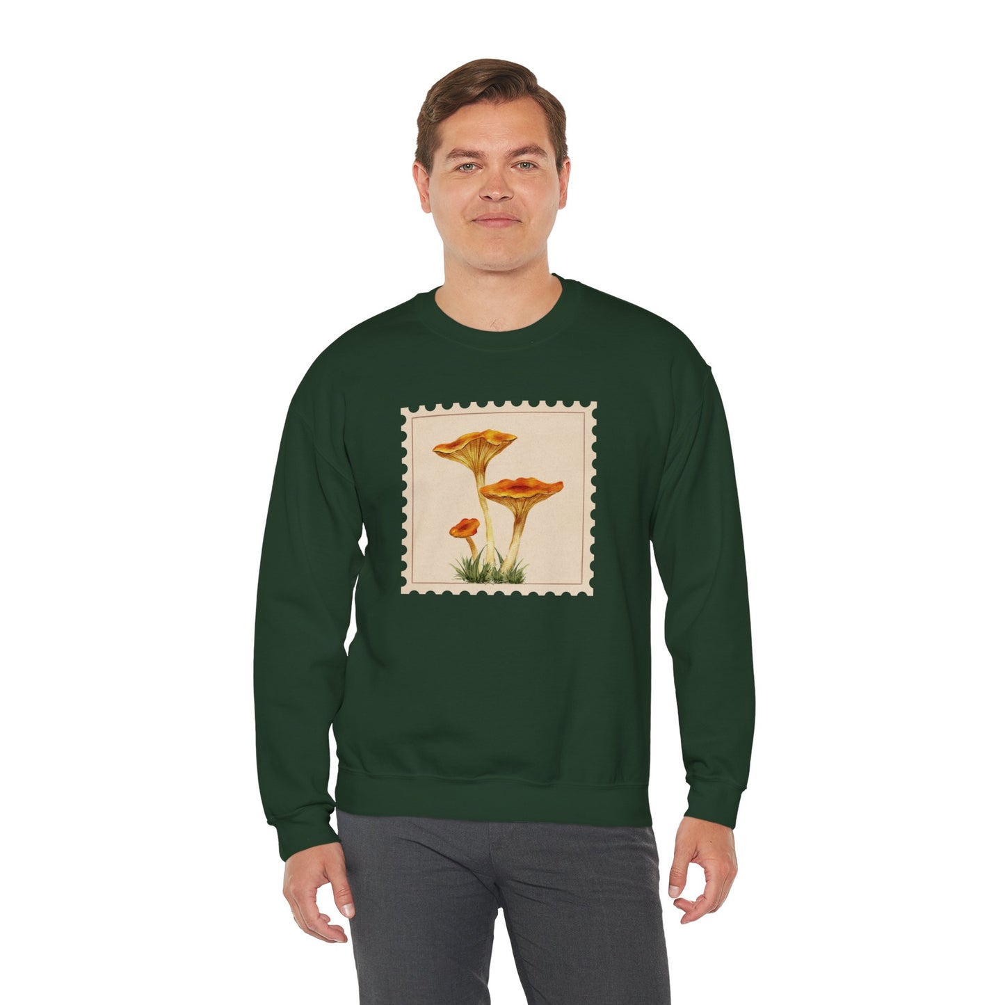 Vintage Floral Crewneck Sweatshirt, Cozy Fall Wear, Unisex Gift, Mushroom Art Apparel, Nature Lover Outfit, Comfy Mushroom Crewneck, Vintage Style