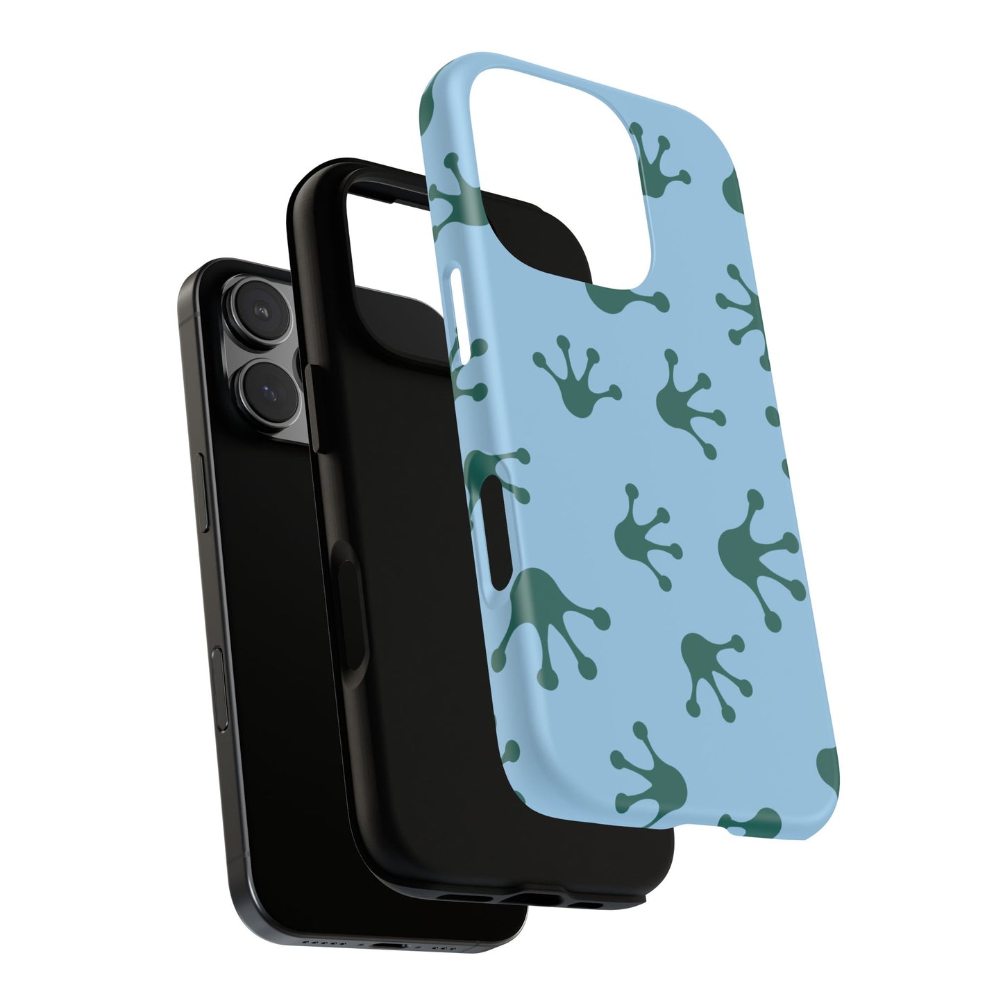Frog Pattern Phone Case, Tough Cases for Nature Lovers, Unique Gift for Kids, Eco-Friendly Accessories, Stylish Cell Phone Cover, Cute Frog Print Pattern, Artsy Phone Cases