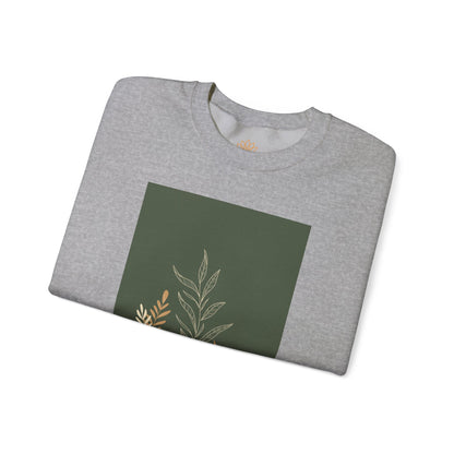Fall-Inspired Botanical Crewneck Sweatshirt, Cozy Sweatshirt for Women, Warm Unisex Sweater, Autumn Gift,  Plant Lover Apparel
