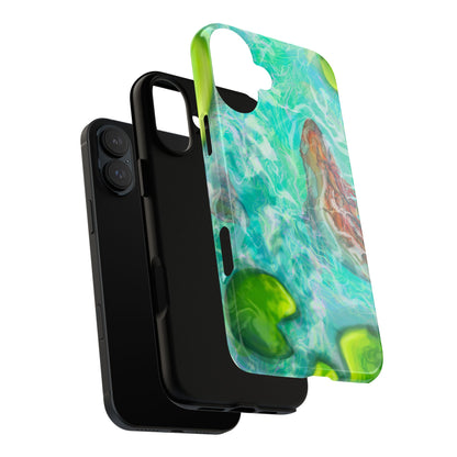 Watercolor Phone Case, Nature Lover Gift, Tough Phone Cover, Phone Accessory, Unique Design for Spring/Summer, Lily Pad, Fish Pond