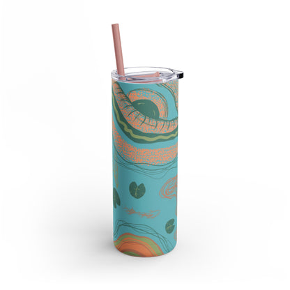 Vibrant Skinny Tumbler, Colorful Drinkware, Reusable Travel Mug, Eco-friendly Gift, Summer Hydration Cup, Stylish Beverage Container