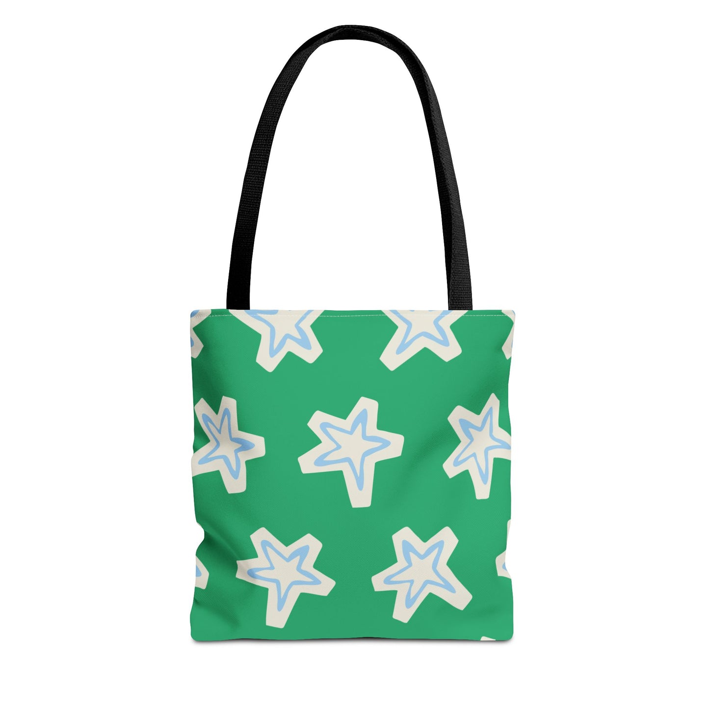 Starry Green AOP Tote Bag | Stylish Grocery Tote, Eco-Friendly Bag, Beach Bag, Weekend Getaway, Custom Design
