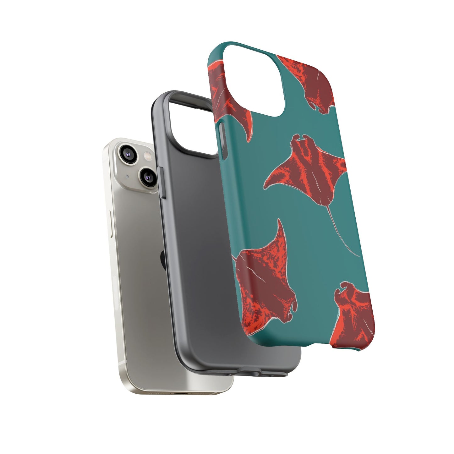 Manta Ray Phone Case, Tropical Phone Cover, Ocean Vibe Accessories, Summer Gift Idea, Marine Animal Merchandise