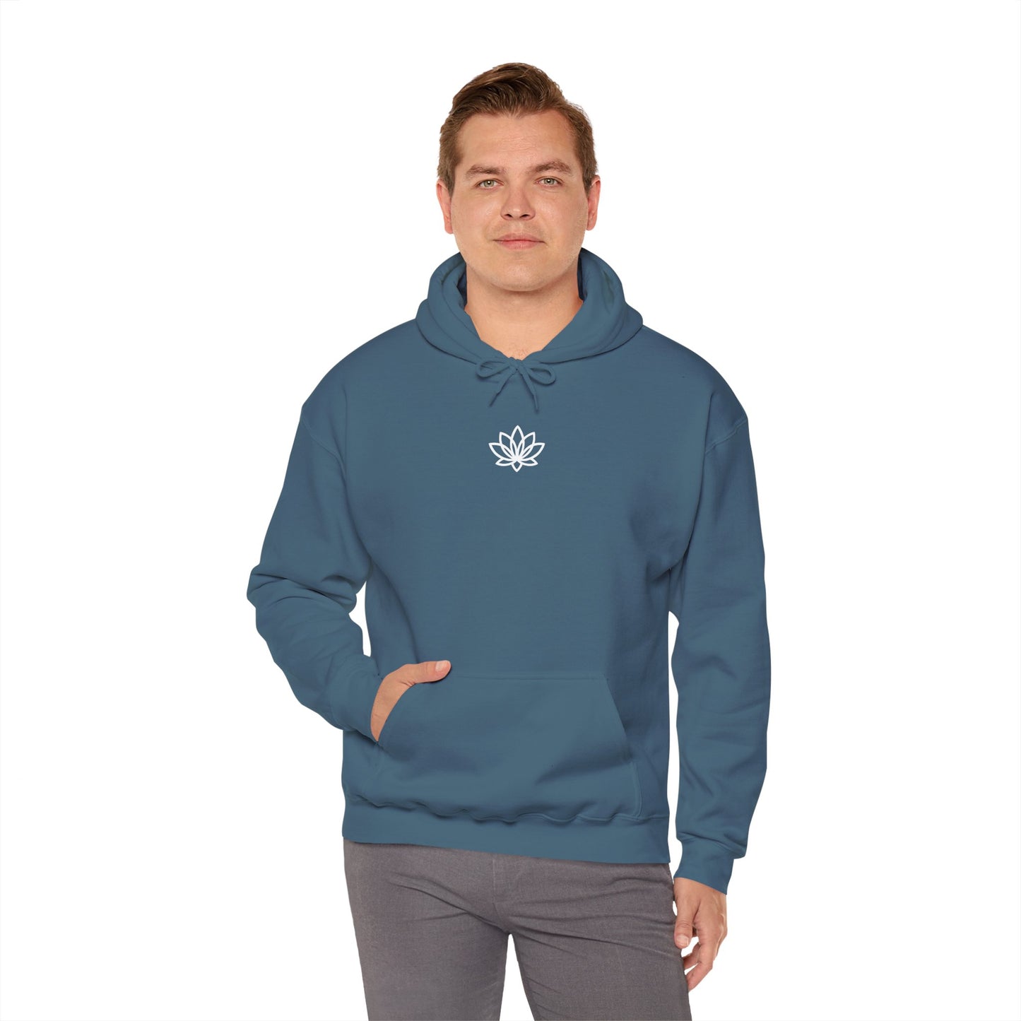Lotus Flower Unisex Hoodie: Cozy Sweatshirt, Gift for Yoga Lovers, Meditation Apparel, Casual Streetwear, Nature-Inspired Wear, Artsy Collage, Cool Crewnecks