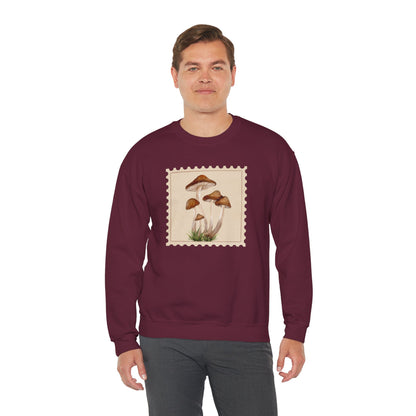Mushroom Vibes Unisex Crewneck Sweatshirt - Cozy Fashion, Nature Lover Gift, Fall Outfit, Eco-Friendly Style, Perfect for Autumn, Artsy Sweatshirts, Premium, Nature-inspired Crewnecks