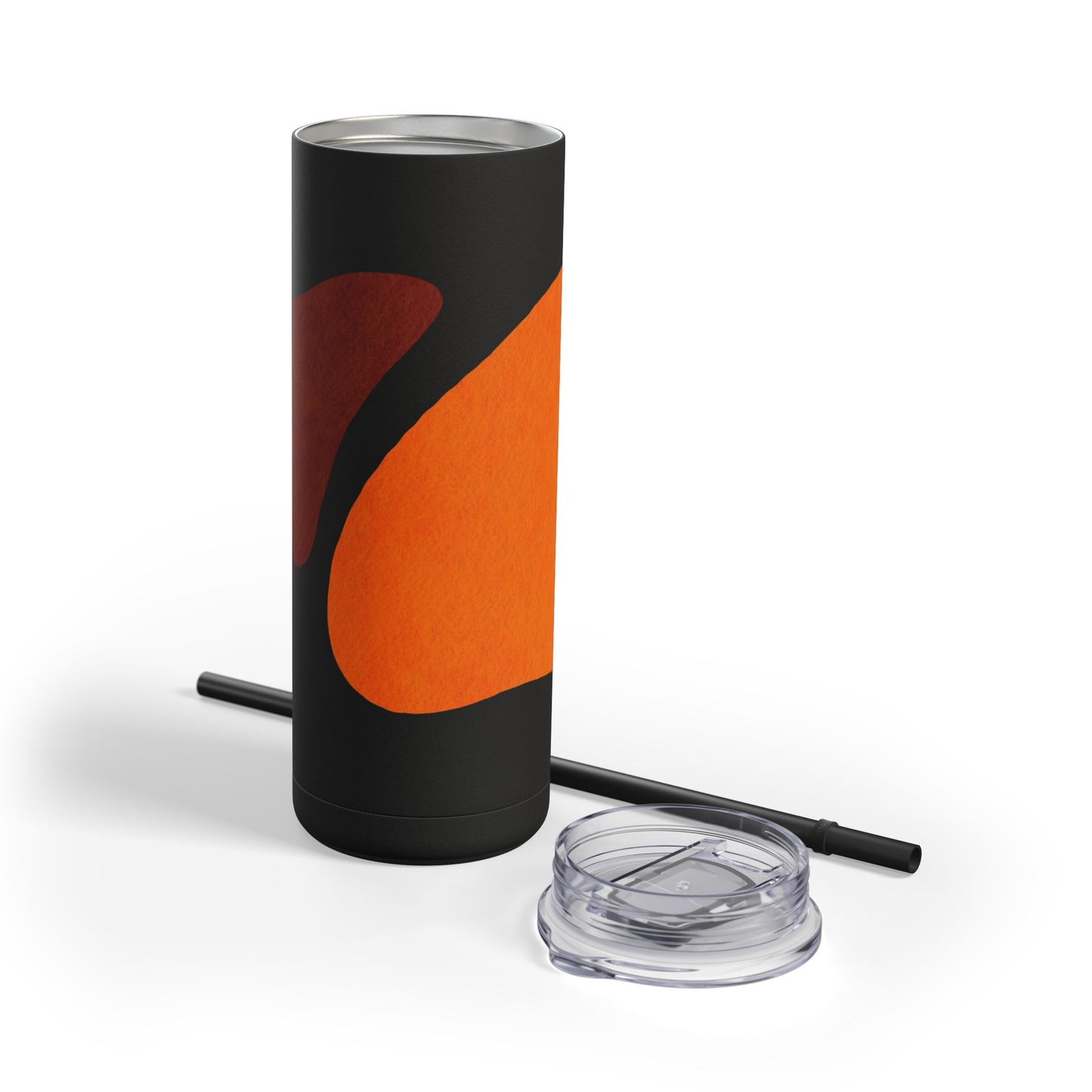 Modern Abstract Skinny Tumbler with Straws, Trendy Drinkware for Stylish Hydration, Ideal for Gifts, Home, and Parties