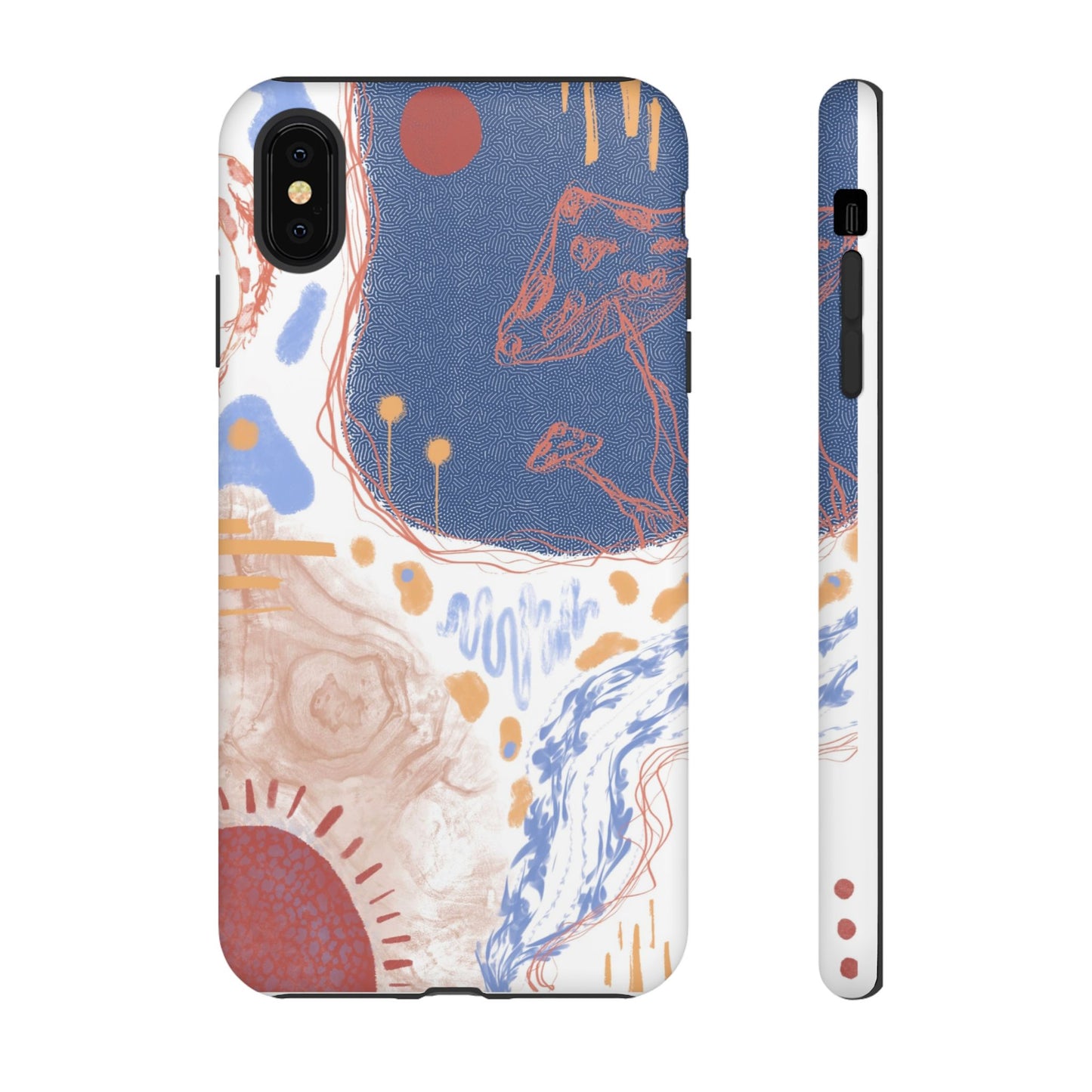 Artistic Phone Case with Abstract Design, Tough Phone Case, Unique Gift, Trendy Accessories, Modern Art Case, Stylish Tech Gear