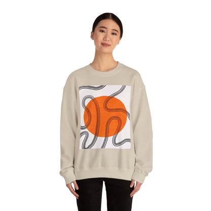 Retro Abstract Art Crewneck Sweatshirt, Cozy Graphic Pullover, Unisex Casualwear, Perfect Gift for Art Lovers, Fall Fashion Essential, Gift for Him, Gift for Her